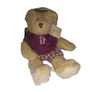 Russ Berrie CHIP the Golfing Bear Stuffed Plush Toy with Bag and Clubs